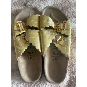 Birkenstock gold sandals size 38 betula